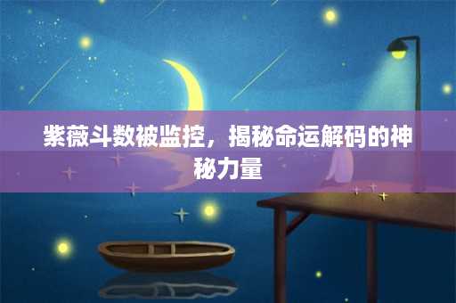 紫薇斗数被监控，揭秘命运解码的神秘力量