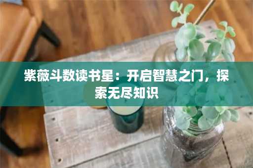 紫薇斗数读书星：开启智慧之门，探索无尽知识