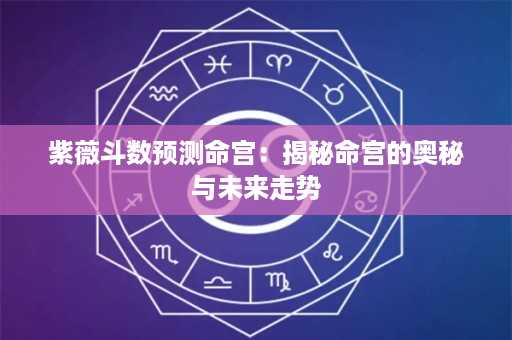 紫薇斗数预测命宫：揭秘命宫的奥秘与未来走势