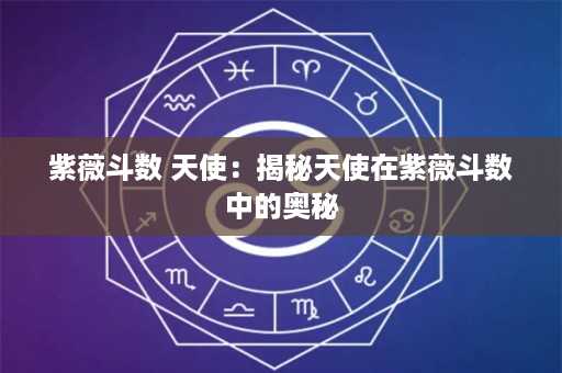 紫薇斗数 天使：揭秘天使在紫薇斗数中的奥秘