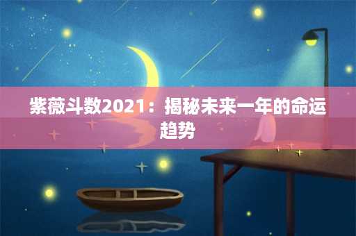 紫薇斗数2021：揭秘未来一年的命运趋势