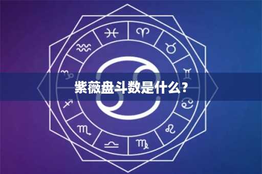 紫薇盘斗数是什么？