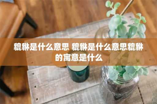 貔貅是什么意思 貔貅是什么意思貔貅的寓意是什么