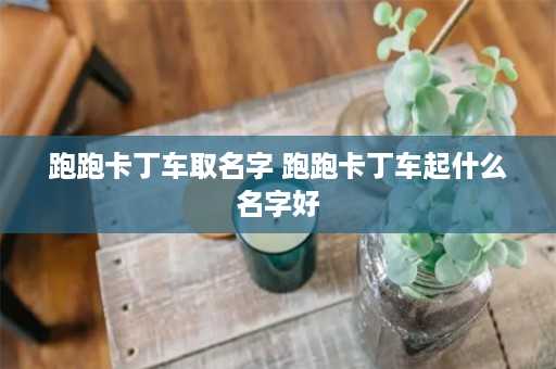 跑跑卡丁车取名字 跑跑卡丁车起什么名字好