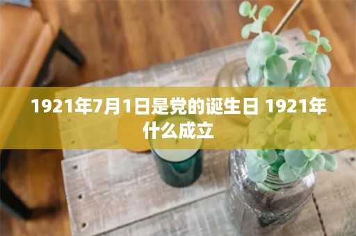 1921年7月1日是党的诞生日 1921年什么成立