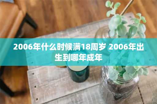 2006年什么时候满18周岁 2006年出生到哪年成年