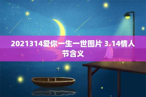 2021314爱你一生一世图片 3.14情人节含义