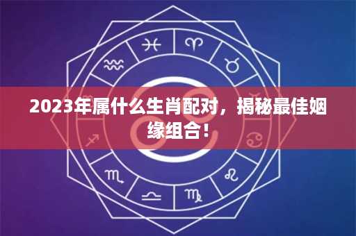 2023年属什么生肖配对，揭秘最佳姻缘组合！