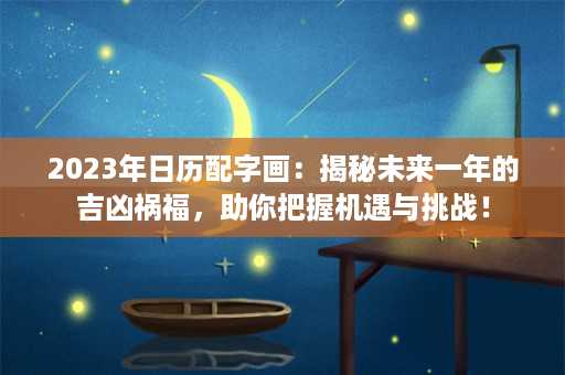 2023年日历配字画：揭秘未来一年的吉凶祸福，助你把握机遇与挑战！