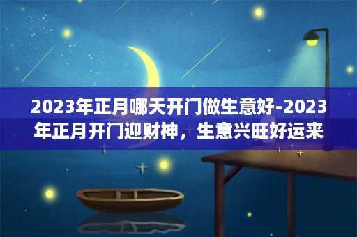 2023年正月哪天开门做生意好-2023年正月开门迎财神，生意兴旺好运来