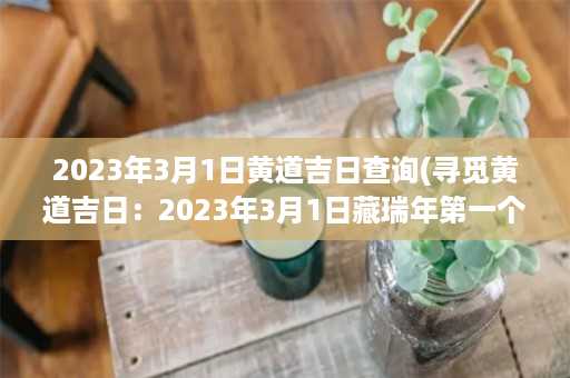 2023年3月1日黄道吉日查询(寻觅黄道吉日：2023年3月1日藏瑞年第一个黄道吉日的寻找之旅)