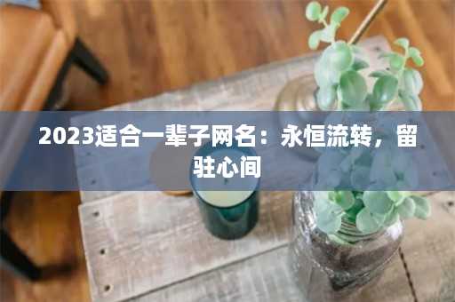 2023适合一辈子网名：永恒流转，留驻心间