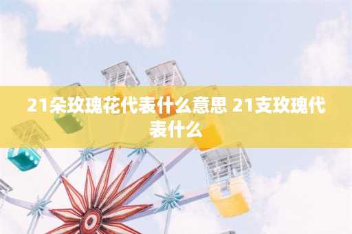 21朵玫瑰花代表什么意思 21支玫瑰代表什么