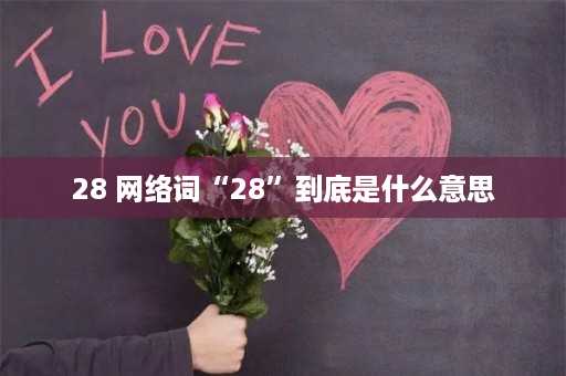 28 网络词“28”到底是什么意思