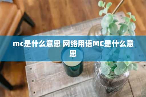 mc是什么意思 网络用语MC是什么意思