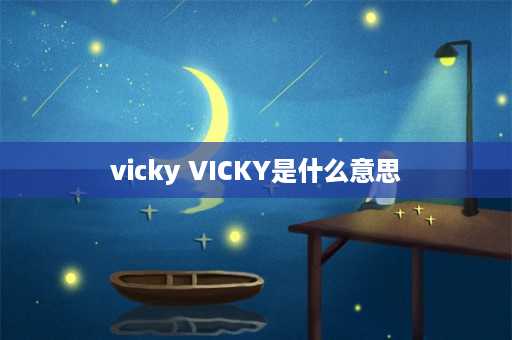 vicky VICKY是什么意思